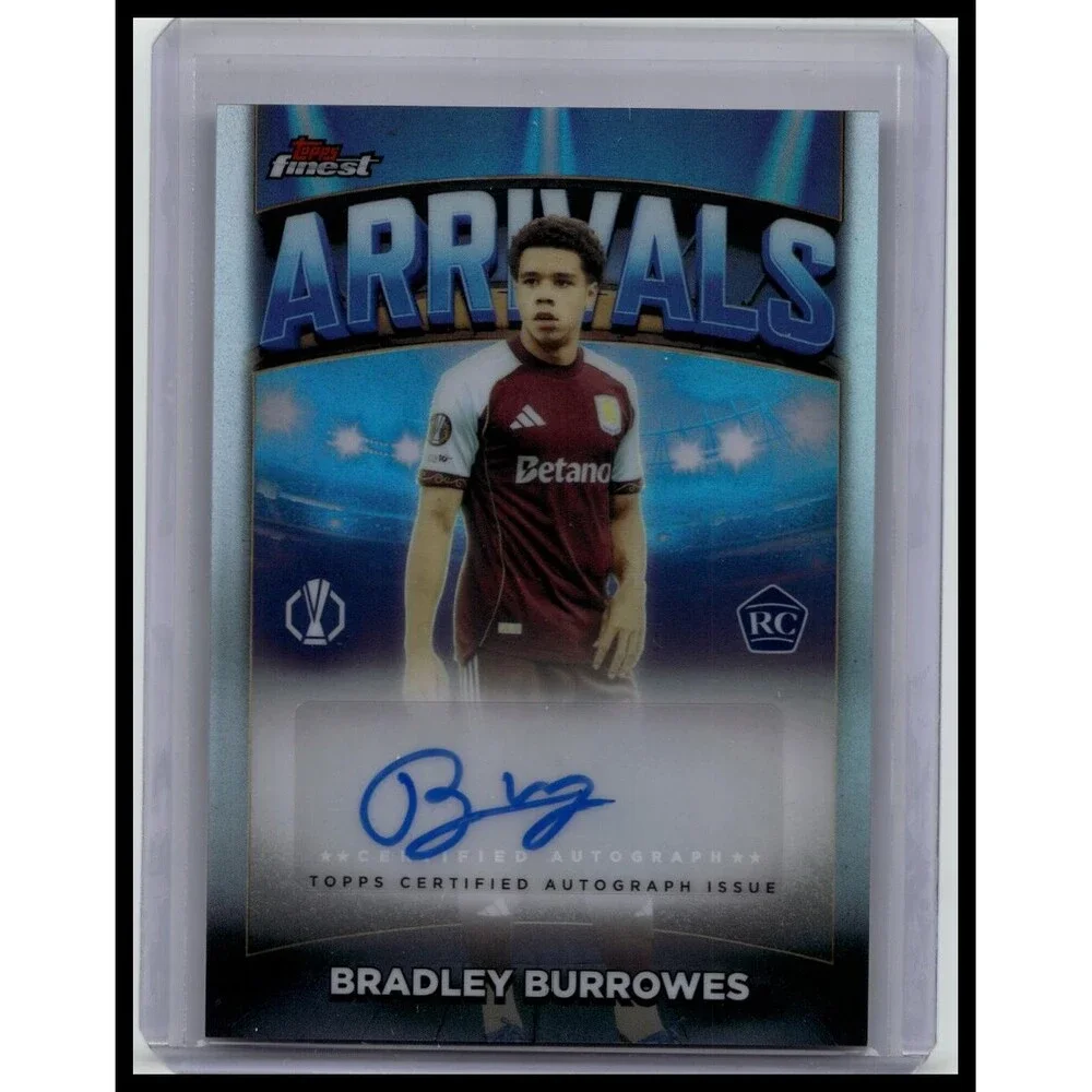 2025-26 Finest UEFA Bradley Burrowes #AA-BB Aston Villa Arrivals Autographs